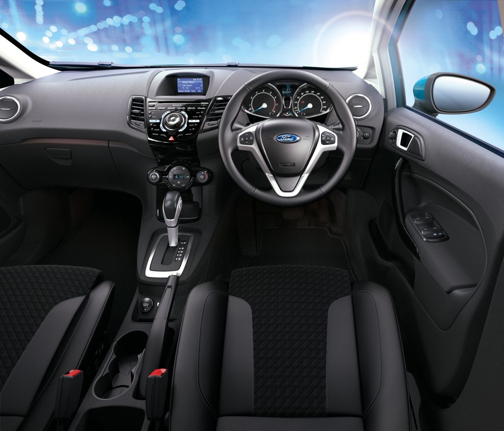 Inside the new Ford Fiesta. Inside the new Ford Fiesta.